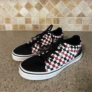 Vans Black and Red Checkerboard Sneaker Youth Size 7 Women’s Size 8.5